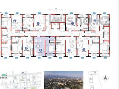 2-бөлмелі пәтер · 44 м² · 2/9 қабат, Райымбека 219Б, бағасы: 42.5 млн ₸ в Алматы, Жетысуский р-н