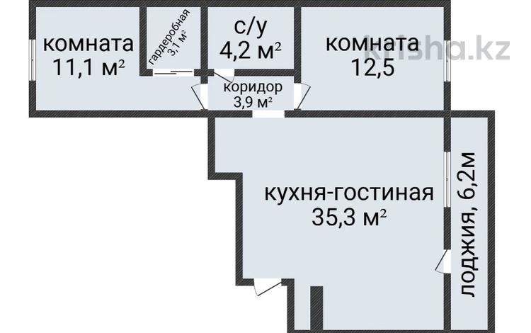 3-бөлмелі пәтер · 72.1 м² · 2/10 қабат, Алтынсарина 122, бағасы: 36 млн ₸ в Костанае — фото 2