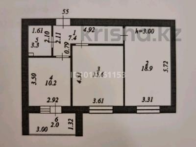 2-бөлмелі пәтер · 57.4 м² · 12/12 қабат, Улица А 52, 6 6 — Калдаякова и Улы Дала, бағасы: 29 млн ₸ в Астане, Сарайшык р-н