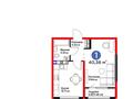 1-бөлмелі пәтер · 40.36 м² · 6 қабат, мкр Акжар, Белжайлау 47а, бағасы: 40 млн ₸ в Алматы, Наурызбайский р-н