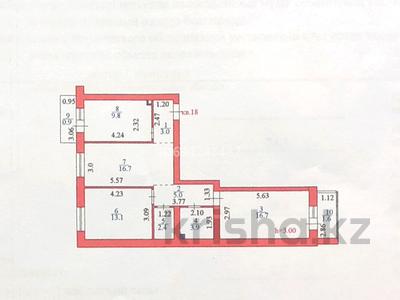 3-комнатная квартира, 73 м², 4/9 этаж, Дауылпаз 7/2 за 45.5 млн 〒 в Астане