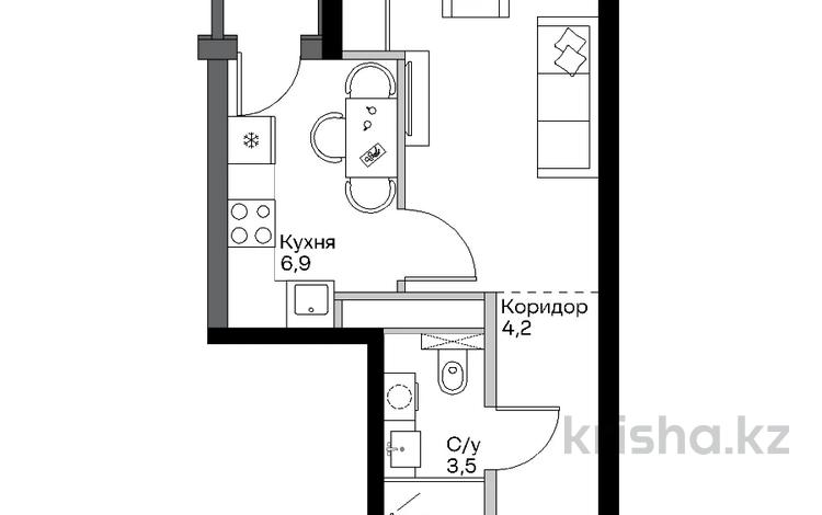 1-комнатная квартира · 30 м² · 1/7 этаж, СТ Монтажник, Естай за 13.9 млн ₸ в  — фото 2