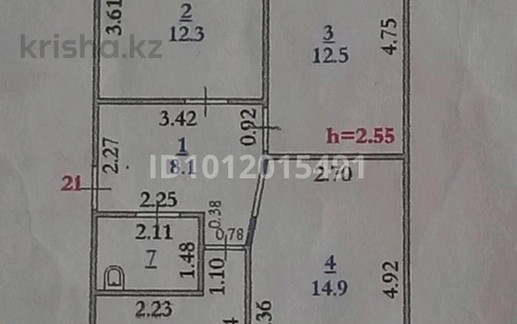 3-бөлмелі пәтер · 60 м² · 3/5 қабат, мкр 8 76, бағасы: 22 млн ₸ в Актобе — фото 2
