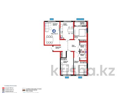 4-комнатная квартира · 120 м², ​Тамерлановское шоссе за 40.8 млн ₸ в Шымкенте, Туран р-н