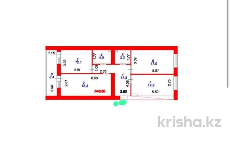 3-комнатная квартира, 84.3 м², 12/12 этаж, Каршыга Ахмедьярова за 30 млн 〒 в Астане, Алматы р-н — фото 2