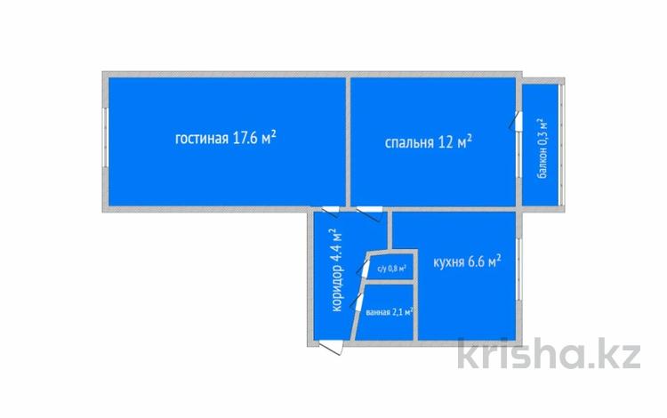 2-бөлмелі пәтер · 43.5 м² · 4/5 қабат, Абая, бағасы: 19 млн ₸ в Костанае — фото 2