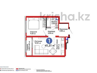 2-бөлмелі пәтер · 42 м² · 12/14 қабат, Улы Дала 10, бағасы: 26 млн ₸ в Астане, Нура р-н