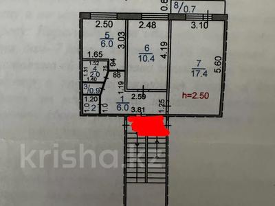 2-бөлмелі пәтер · 44.6 м² · 2/5 қабат, Жаңа қала ш/а., ул. Мустафина 7, бағасы: 17 млн ₸ в Караганде, Казыбек би р-н