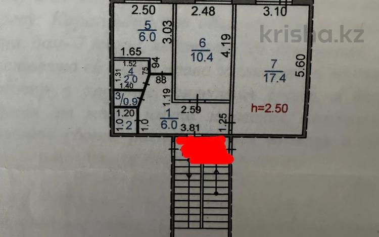 2-бөлмелі пәтер · 44.6 м² · 2/5 қабат, Жаңа қала ш/а., ул. Мустафина 7, бағасы: 17 млн ₸ в Караганде, Казыбек би р-н — фото 6