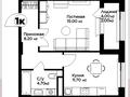 1-бөлмелі пәтер · 42 м² · 3/9 қабат, Е-36 4 — Блок Е, бағасы: 27.9 млн ₸ в Астане, Нура р-н