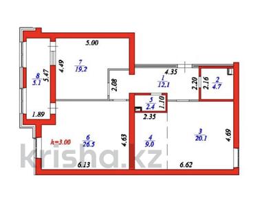 2-бөлмелі пәтер · 99 м² · 3/8 қабат, улица А.Бокейхан 29а — Срочно! Горячая цена!, бағасы: ~ 60.9 млн ₸ в Астане, Есильский р-н
