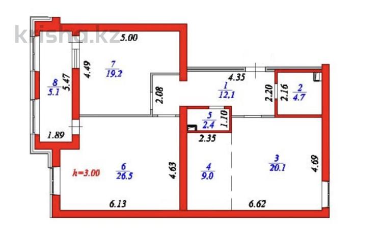 2-бөлмелі пәтер · 99 м² · 3/8 қабат, улица А.Бокейхан 29а — Срочно! Горячая цена!, бағасы: ~ 60.9 млн ₸ в Астане, Есильский р-н — фото 71