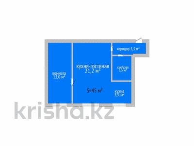 2-комнатная квартира · 45 м² · 1/5 этаж, Байтурсынова 45 за 21.5 млн ₸ в Костанае