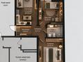 3-бөлмелі пәтер · 64.24 м² · 5/9 қабат, Е 908 22 — Сдача в январе 2027, бағасы: 28.5 млн ₸ в Астане, Нура р-н — фото 2