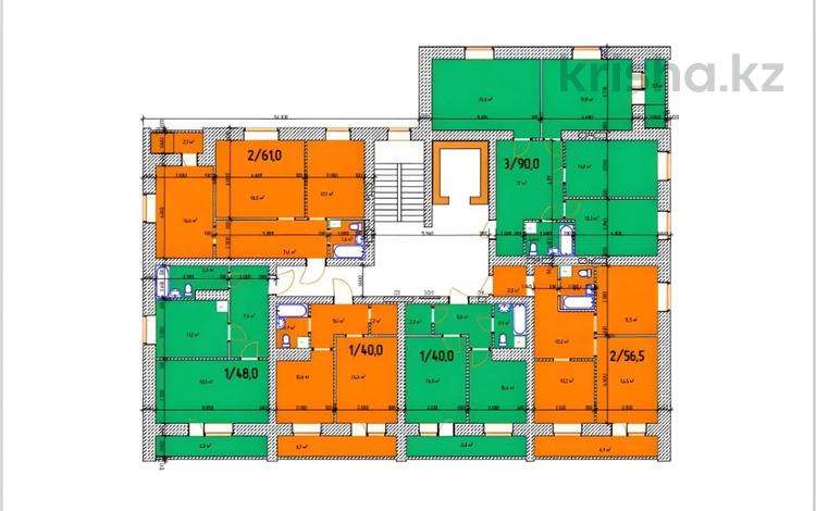 3-бөлмелі пәтер · 90 м² · 9/9 қабат, Тауелсиздик 30, бағасы: 36 млн 〒 в Костанае — фото 2