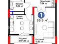 1-комнатная квартира · 39 м² · 6/17 этаж, Бухар Жырау 33 за 28.9 млн ₸ в Астане, Есильский р-н — фото 3