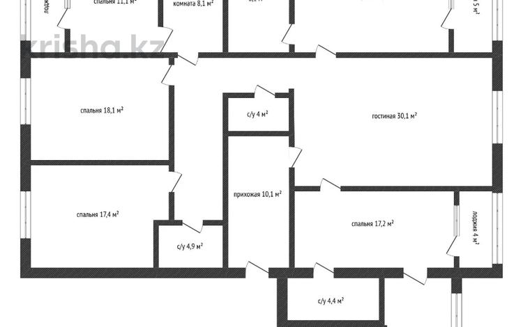 5-бөлмелі пәтер · 180.9 м² · 7/10 қабат, Акан Сери 188, бағасы: 46.4 млн ₸ в Кокшетау — фото 2
