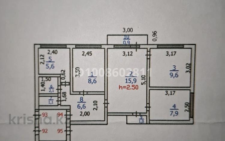 4-бөлмелі пәтер · 60 м² · 4/5 қабат, Караменде би 74/2 — Возле 7школы, бағасы: 18 млн ₸ в Балхаше — фото 2
