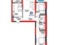 3-бөлмелі пәтер · 88.78 м² · 2/12 қабат, Ақжар ш/а., Белжайлау 47а, бағасы: 64 млн ₸ в Алматы, Наурызбайский р-н