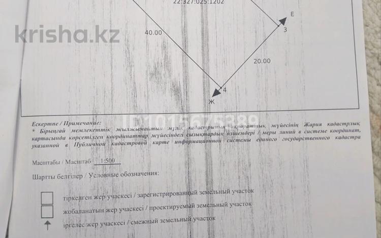 Жер телімі · 8 сотық, Абай ауд., Северо-Запад ш/а, бағасы: 13 млн ₸ в Шымкенте, Абайский р-н — фото 2