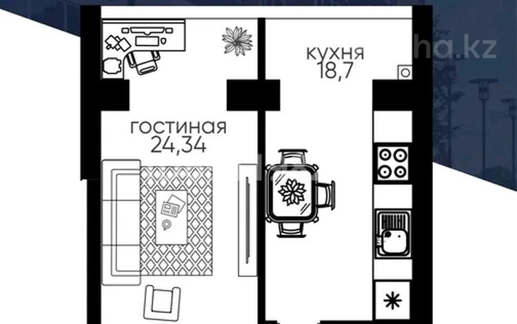 1-комнатная квартира, 48.12 м², 4/6 этаж, мкр. Алтын орда за 12.5 млн 〒 в Актобе, мкр. Алтын орда — фото 3