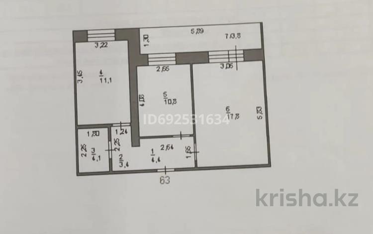 2-комнатная квартира, 55.2 м², 7/9 этаж, Осипенко 6/2 за 22 млн 〒 в Павлодаре — фото 2
