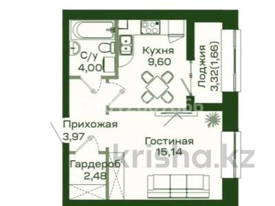 1-комнатная квартира · 37 м² · 8/9 этаж, Улы Дала 36 за 24.5 млн ₸ в Астане, Нура р-н