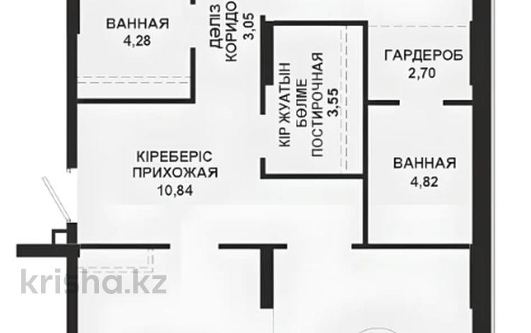 3-комнатная квартира · 100.85 м² · 5/12 этаж, А 32 2Б — БЕЗ КОМИССИИ за ~ 89.5 млн ₸ в Астане, Сарайшык р-н — фото 20