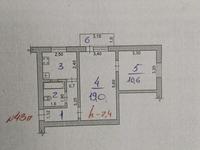 2-комнатная квартира, 43.9 м², 3/5 этаж, Микрорайон Акмечеть — школы 136 за 8.5 млн 〒 в 