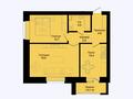 2-комнатная квартира · 56.6 м² · 3/9 этаж, Розы Баглановой 23 за ~ 26.3 млн ₸ в Астане, Нура р-н