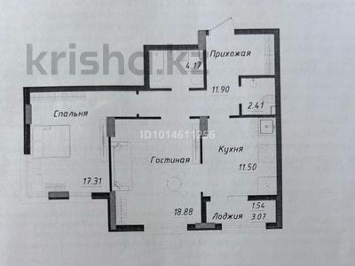 2-комнатная квартира · 68 м² · 2/18 этаж, Тәуелсіздік 31 — От Sensata group бизнес класс за 54 млн ₸ в Астане, Алматы р-н
