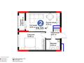 2-бөлмелі пәтер · 40 м² · 8/9 қабат, Е 354 5, бағасы: 23.7 млн ₸ в Астане, Есильский р-н