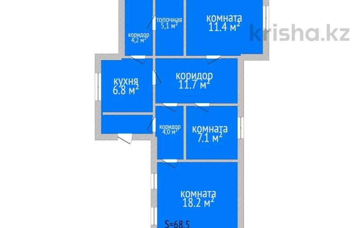 Отдельный дом • 3 комнаты • 68.5 м² • 290 сот., Бородина 149 за 12.5 млн 〒 в Костанае — фото 2