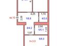 3-комнатная квартира · 77 м² · 4/5 этаж, Кошкарбаева 60а — Абая-Габдуллина- Ауелбекова за ~ 34.7 млн ₸ в Кокшетау — фото 2