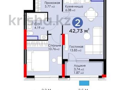 2-бөлмелі пәтер · 42.52 м² · 9/17 қабат, Аль-Фараби 11/1, 11/3 — ️Горящее предложение️ САМАЯ НИЗКАЯ ЦЕНА, бағасы: 23.3 млн 〒 в Астане, Есильский р-н