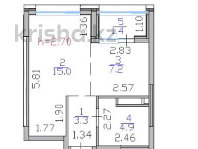 1-комнатная квартира · 31.8 м² · 2/12 этаж, Е 915 за 18.5 млн ₸ в Астане, Есильский р-н