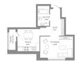 1-бөлмелі пәтер · 40.64 м², Толе би 43, бағасы: ~ 24.1 млн ₸ в Астане, Нура р-н — фото 3