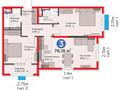3-комнатная квартира · 77 м² · 5/12 этаж, мкр Акжар, Белжайлау 47а за 80 млн ₸ в Алматы, Наурызбайский р-н — фото 2