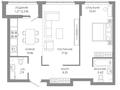 2-бөлмелі пәтер · 55.29 м², Толе би 43, бағасы: ~ 32 млн ₸ в Астане, Нура р-н — фото 3