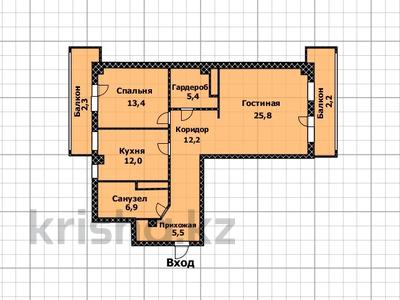 1-комнатная квартира, 86 м², 10/14 этаж, Абая 63 за 38.5 млн 〒 в Астане, р-н Байконур