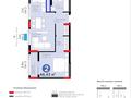 2-бөлмелі пәтер · 48.5 м² · 6/9 қабат, Е-15 5, бағасы: 27.5 млн ₸ в Астане, Нура р-н