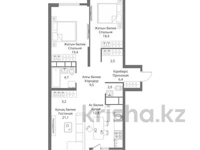 3-комнатная квартира, 101 м², 9/16 этаж, Сатпаева за 65.5 млн 〒 в Алматы, Бостандыкский р-н