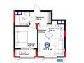 2-комнатная квартира · 50.9 м², Турар Рыскулов 18 за ~ 43 млн 〒 в Астане, Есильский р-н — фото 3