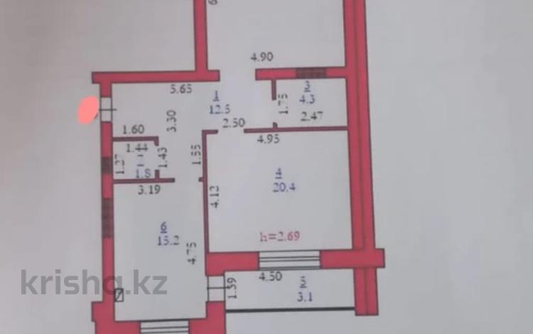 2-бөлмелі пәтер · 87.4 м² · 2/5 қабат, мкр. Алтын орда, бағасы: 23 млн 〒 в Актобе, мкр. Алтын орда — фото 2