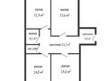 3-бөлмелі пәтер, 86.9 м², 4/5 қабат, мкр Болашак, Бокенбай батыра, бағасы: 25.8 млн 〒 в Актобе, мкр Болашак — фото 12