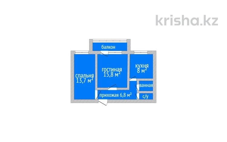 2-комнатная квартира, 50 м², 6/6 этаж, 7 микрорайон 25