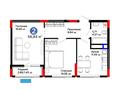 2-бөлмелі пәтер · 56.83 м², Туран 57д, бағасы: ~ 55.9 млн ₸ в Астане, Нура р-н — фото 3