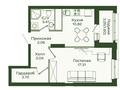 1-комнатная квартира · 41.94 м², Сафуан Шаймерденов 4/1 за ~ 19.3 млн 〒 в Астане, Алматы р-н — фото 3