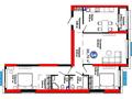 3-бөлмелі пәтер · 88.78 м² · 2/12 қабат, Ақжар ш/а., Белжайлау 47а, бағасы: 66.5 млн ₸ в Алматы, Наурызбайский р-н