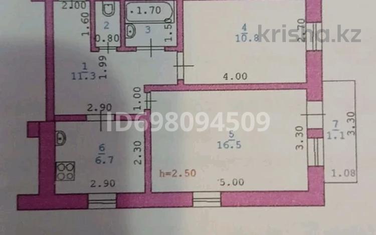 2-бөлмелі пәтер · 52 м² · 3/3 қабат, Сатпаева 40 — Школа #57, бағасы: 12 млн 〒 в Актобе, жилой массив Жилянка — фото 2